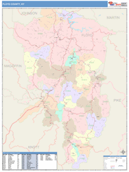 Floyd County, KY Wall Map