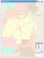 Graves County, KY Wall Map