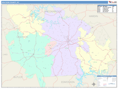 Grayson County, KY Wall Map