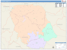 Jackson County, KY Wall Map