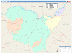 Lewis County, KY Wall Map