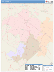 Lincoln County, KY Wall Map