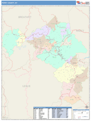 Perry County, KY Wall Map