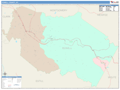 Powell County, KY Wall Map