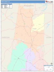 Todd County, KY Wall Map