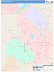 Evangeline County, LA Wall Map