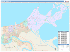 Orleans County, LA Wall Map