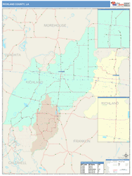 Richland County, LA Wall Map