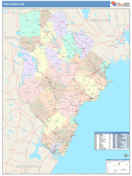 York County, ME Wall Map