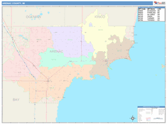 Arenac County, MI Wall Map