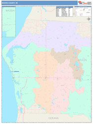 Mason County, MI Wall Map