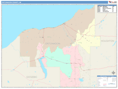 Ontonagon County, MI Wall Map