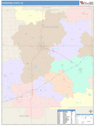 Shiawassee County, MI Wall Map