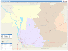 Benton County, MN Wall Map