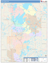 Cass County, MN Wall Map