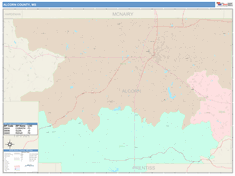 Alcorn County, MS Wall Map