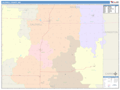 Caldwell County, MO Wall Map