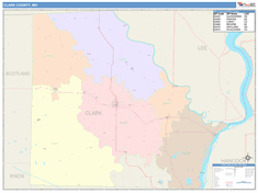 Clark County, MO Wall Map