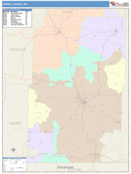 Howell County, MO Wall Map