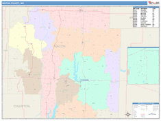 Macon County, MO Wall Map