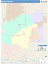 Montgomery County, MO Wall Map