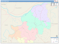 Osage County, MO Wall Map