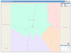 Scotland County, MO Wall Map