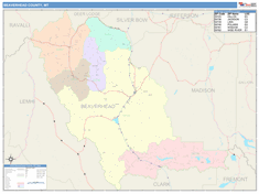 Beaverhead County, MT Wall Map