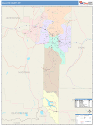 Gallatin County, MT Wall Map