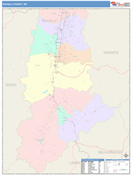 Ravalli County, MT Wall Map