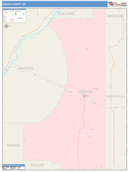 Wibaux County, MT Wall Map