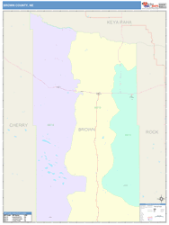 Brown County, NE Wall Map