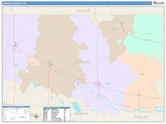 Dawson County, NE Wall Map