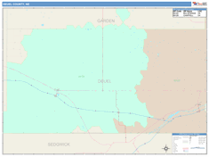 Deuel County, NE Wall Map