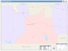 Frontier County, NE Wall Map