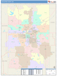 Lancaster County, NE Wall Map