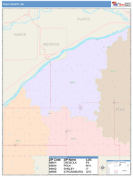 Polk County, NE Wall Map