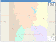 Sherman County, NE Wall Map