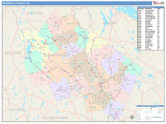 Merrimack County, NH Wall Map