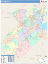 Middlesex County, NJ Wall Map