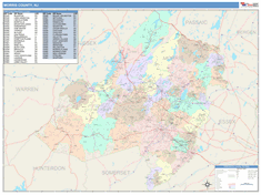 Morris County, NJ Wall Map