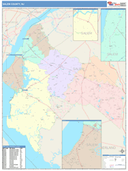 Salem County, NJ Wall Map