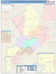 Warren County, NJ Wall Map