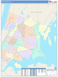 Bronx County, NY Wall Map