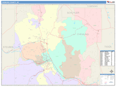 Chemung County, NY Wall Map