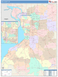 Erie County, NY Wall Map