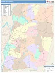 Rensselaer County, NY Wall Map