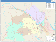 Schenectady County, NY Wall Map