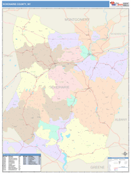 Schoharie County, NY Wall Map