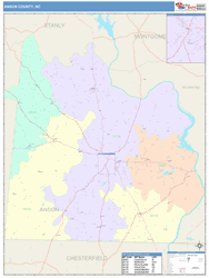 Anson County, NC Wall Map